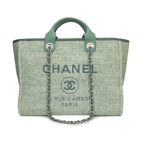 chanel green tote